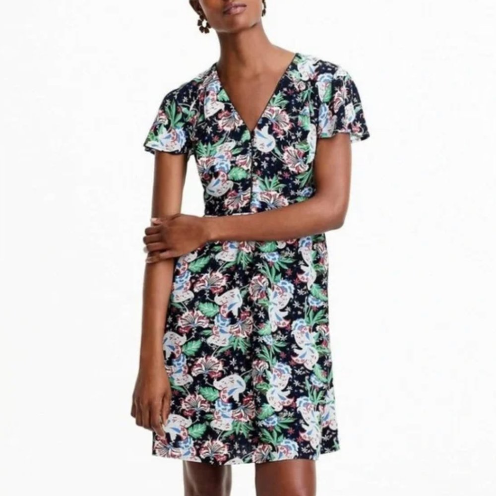 J. Crew Island Floral Button Front Dress, size 6 - Picture 1 of 6